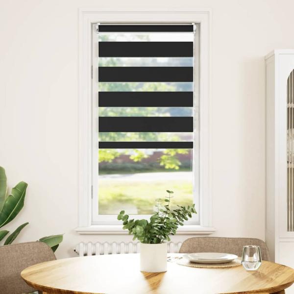 Doppelrollo Seitenzug 80 x 150 cm schwarz