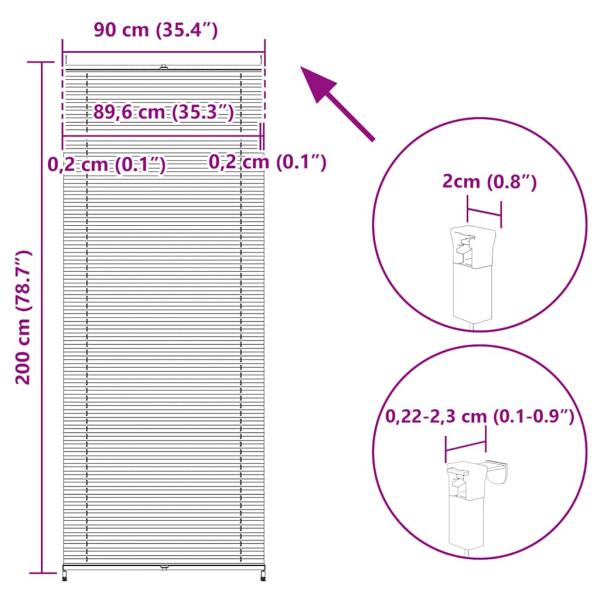 Plissee Faltrollo Rollo Jalousie Plisseerollo 90x200cm Creme