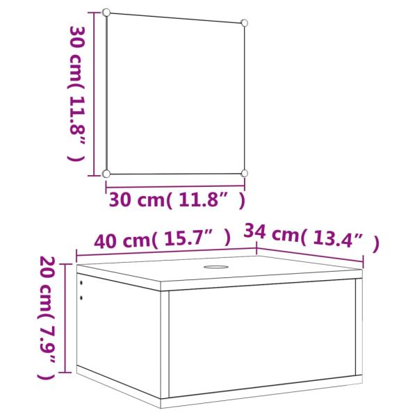   2-tlg. Badmöbel-Set Eichen-Optik Holzwerkstoff