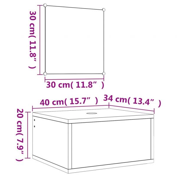   2-tlg. Badmöbel-Set Eichen-Optik Holzwerkstoff