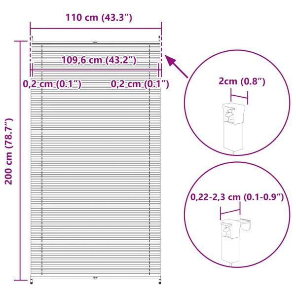 Plissee Faltrollo Rollo Plisseerollo  110x200cm Weiß
