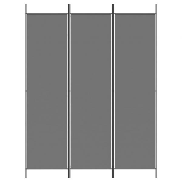 3-tlg. Paravent Anthrazit 150x200 cm Stoff