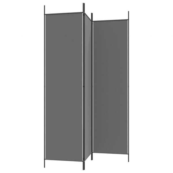 3-tlg. Paravent Anthrazit 150x200 cm Stoff