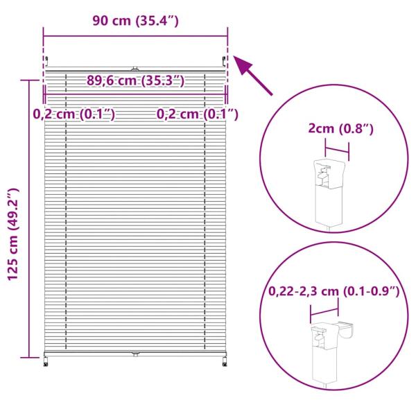 Plissee Faltrollo Rollo Jalousie klemmen 90x125cm Creme