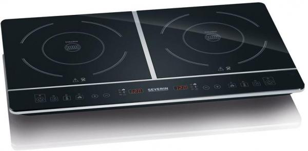 ARDEBO.de Severin DK 1031 Doppel-Induktionskochplatte, 3400 W, Glaskeramik, schwarz