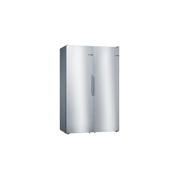 ARDEBO.de Bosch KAN95VLEP Europäischer Side-by-Side (KSV36VLDP+GSN36VLEP+KSZ39AL00), 120cm breit, 588l, SuperKühlen, FreshSense, Edelstahl-Optik