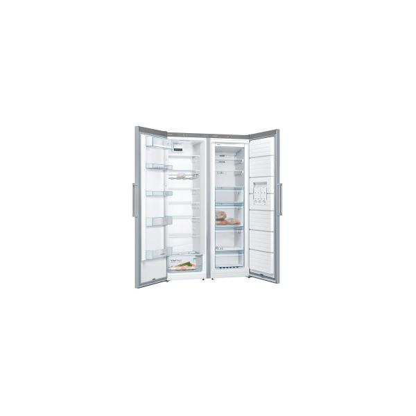 Bosch KAN95VLEP Europäischer Side-by-Side (KSV36VLDP+GSN36VLEP+KSZ39AL00), 120cm breit, 588l, SuperKühlen, FreshSense, Edelstahl-Optik