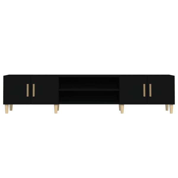 TV-Schrank Schwarz 180x31,5x40 cm Holzwerkstoff