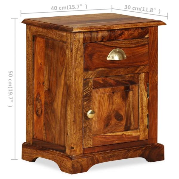 Nachttisch 2 Stk. 40 x 30 x 50 cm Massivholz