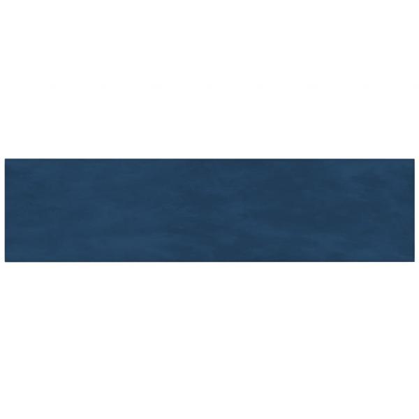 Wandpaneele 12 Stk. Blau 60x15 cm Samt 1,08 m²