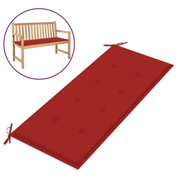 Gartenbank-Auflage Rot 120x50x3 cm Oxford-Gewebe