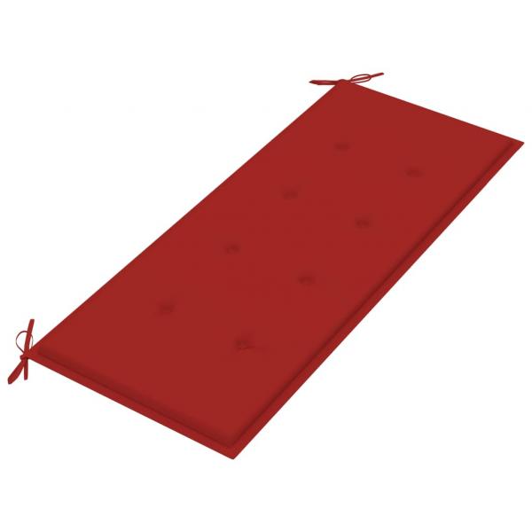 Gartenbank-Auflage Rot 120x50x3 cm Oxford-Gewebe