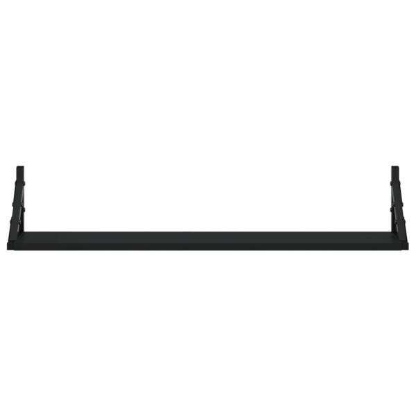 Wandregale 2 Stk. Schwarz 80x15x15,5 cm Holzwerkstoff