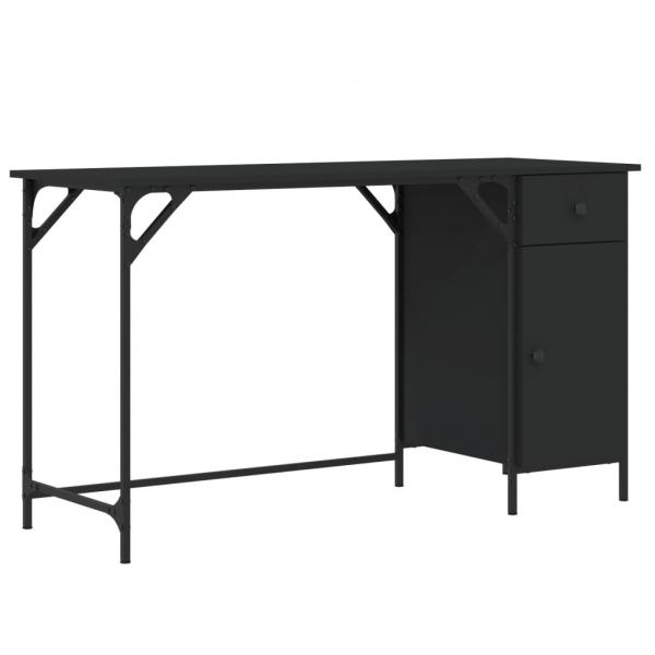 Computertisch Schwarz 131x48x75 cm Holzwerkstoff
