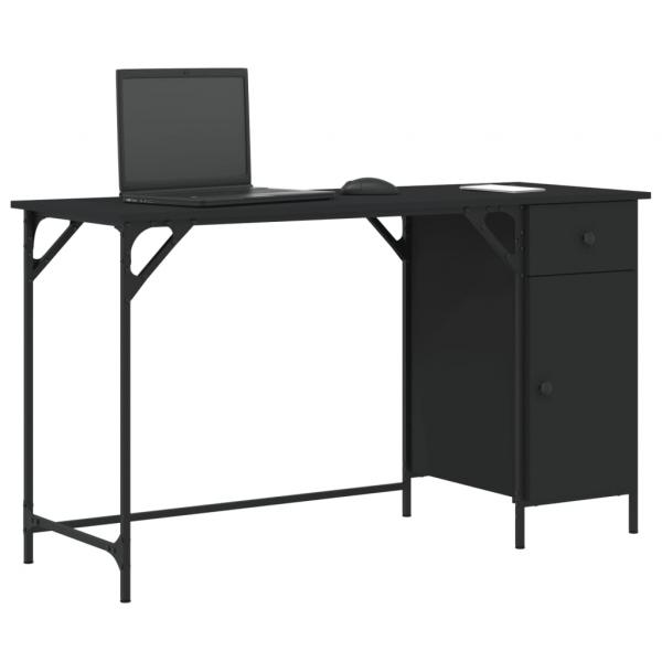 Computertisch Schwarz 131x48x75 cm Holzwerkstoff