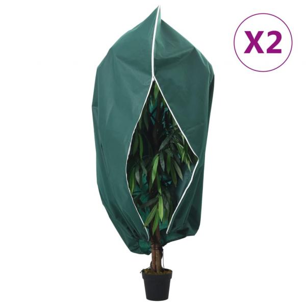 ARDEBO.de - Wintervlies mit Reißverschluss 2 Stk. 70 g/m² 1x1,55 m