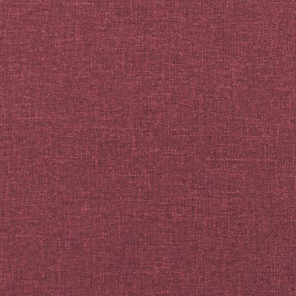 3-Sitzer-Sofa mit Hocker Weinrot 180 cm Stoff