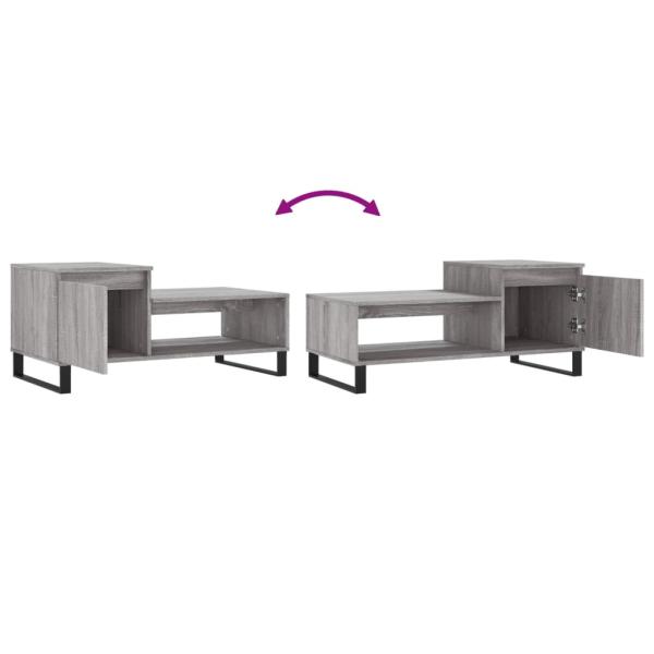 ARDEBO.de - Couchtisch Grau Sonoma 100x50x45 cm Holzwerkstoff