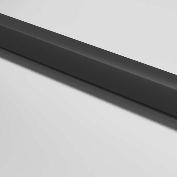 Innentür Schlank Schwarz 83x201,5 cm Hartglas & Aluminium