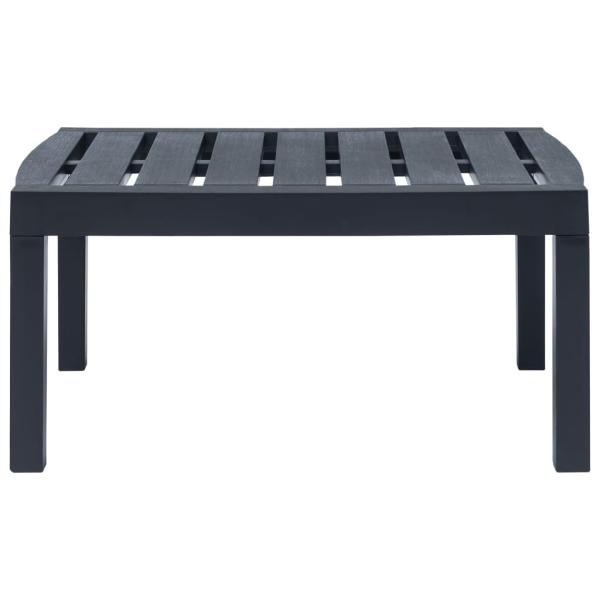 4-teiliges Gartenmöbel-Set Anthrazit Kunststoff