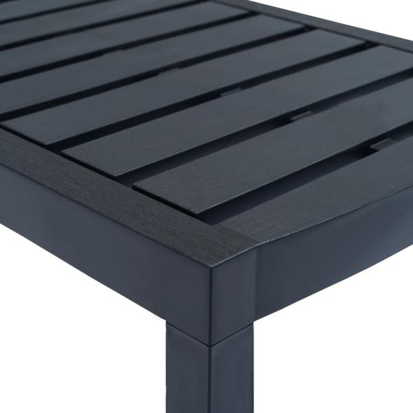 4-teiliges Gartenmöbel-Set Anthrazit Kunststoff