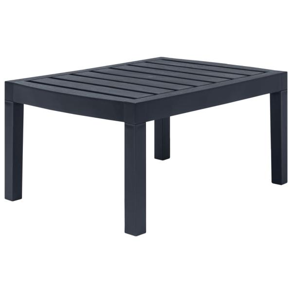 4-teiliges Gartenmöbel-Set Anthrazit Kunststoff