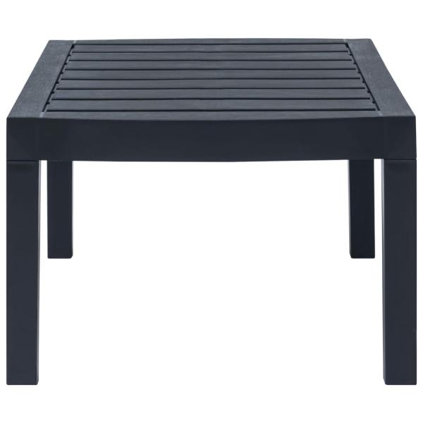 4-teiliges Gartenmöbel-Set Anthrazit Kunststoff