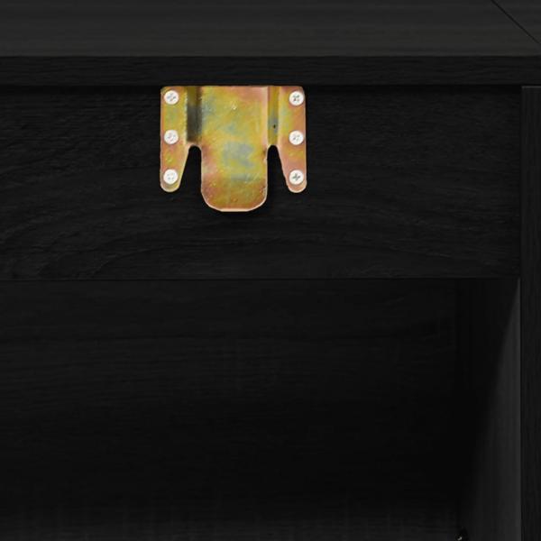   5-tlg. Badmöbel-Set Schwarz Holzwerkstoff