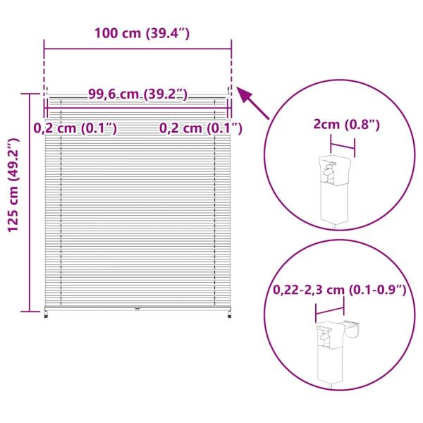 Plissee Faltrollo Rollo Plisseerollo 100x125cm Creme