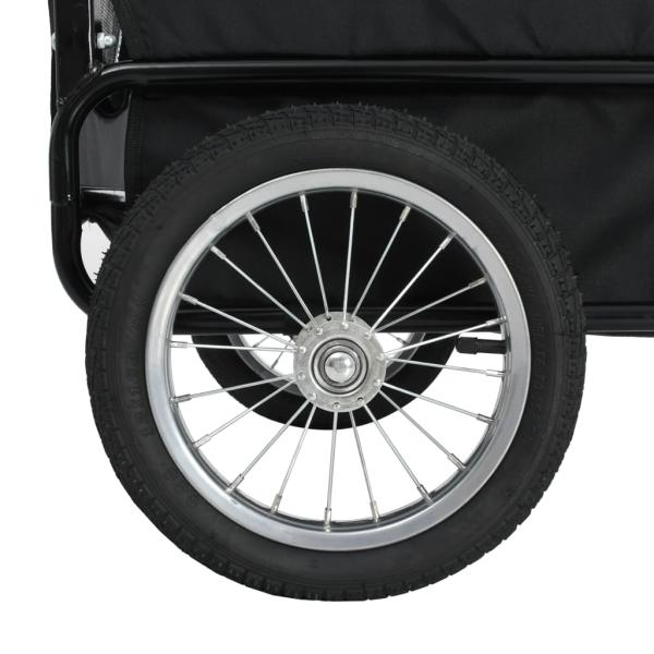 ARDEBO.de - 2-in-1 Fahrradanhänger für Hunde und Buggy Grau and Blau