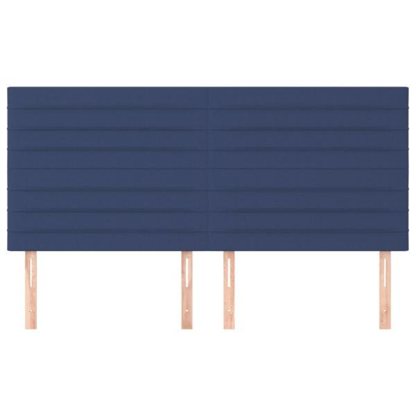 Kopfteile 4 Stk. Blau 90x5x78/88 cm Stoff