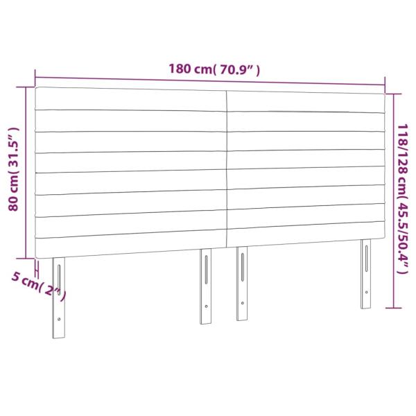 Kopfteile 4 Stk. Dunkelgrün 90x5x78/88 cm Samt