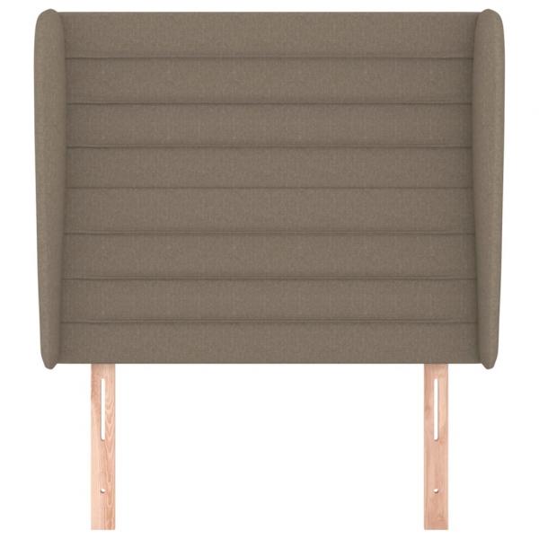 Kopfteil mit Ohren Taupe 93x23x118/128 cm Stoff