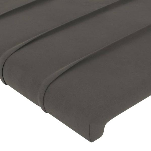 Kopfteil mit Ohren Dunkelgrau 103x23x118/128 cm Samt