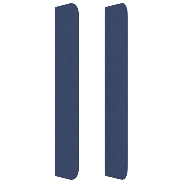 Kopfteil mit Ohren Blau 183x16x118/128 cm Stoff