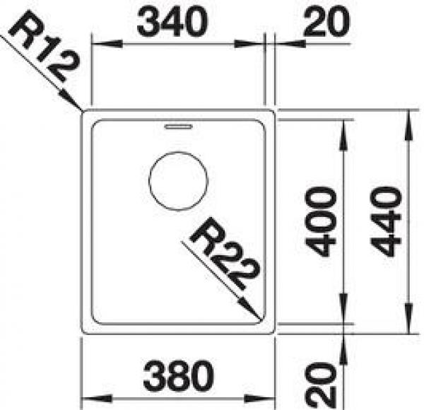Blanco Andano 340-IF Edelstahlspüle ohne Ablauffernbedienung, Edelstahl Seidenglanz (522953)