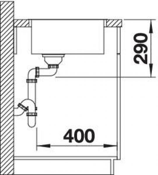 Blanco Andano 340-IF Edelstahlspüle ohne Ablauffernbedienung, Edelstahl Seidenglanz (522953)