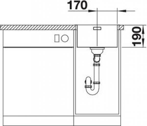 Blanco Andano 340-IF Edelstahlspüle ohne Ablauffernbedienung, Edelstahl Seidenglanz (522953)