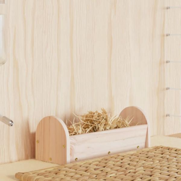 ARDEBO.de - Heuraufe für Kaninchen 28x10x10 cm Massivholz Tanne