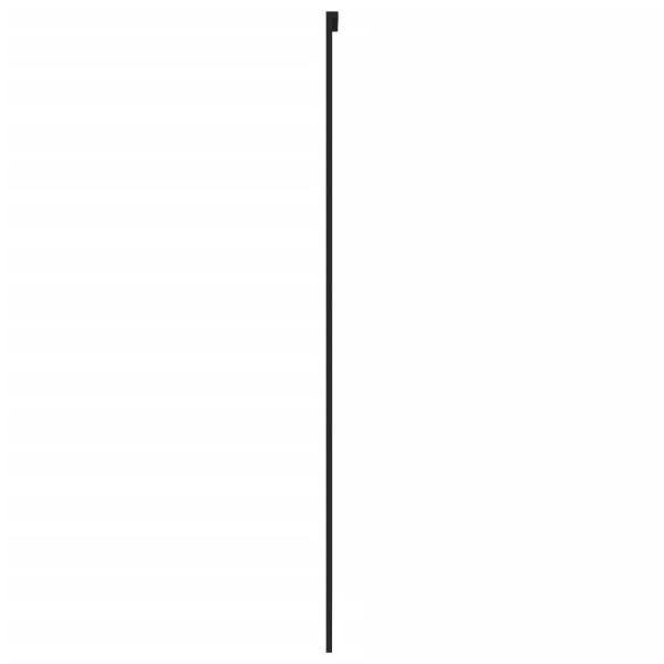 Schiebetür Schwarz 76x205 cm Hartglas und Aluminium