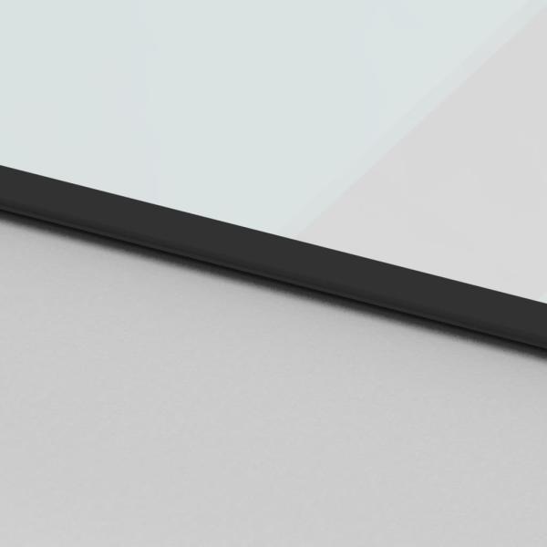 Schiebetür Schwarz 76x205 cm Hartglas und Aluminium