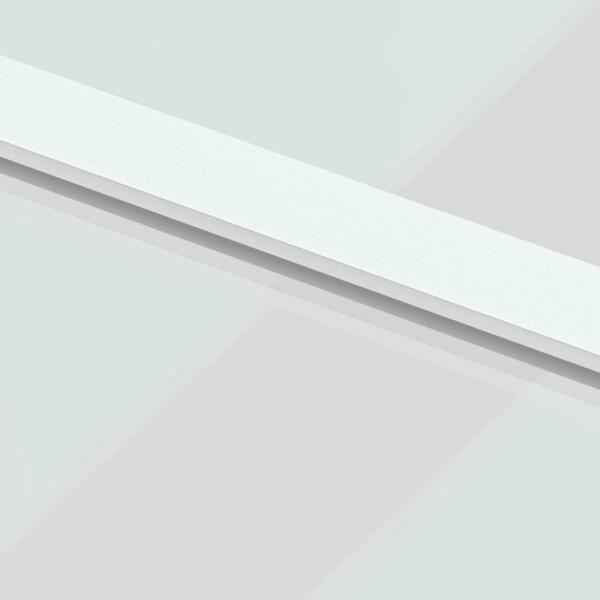 Schiebetür Weiß 102,5x205 cm Hartglas und Aluminium