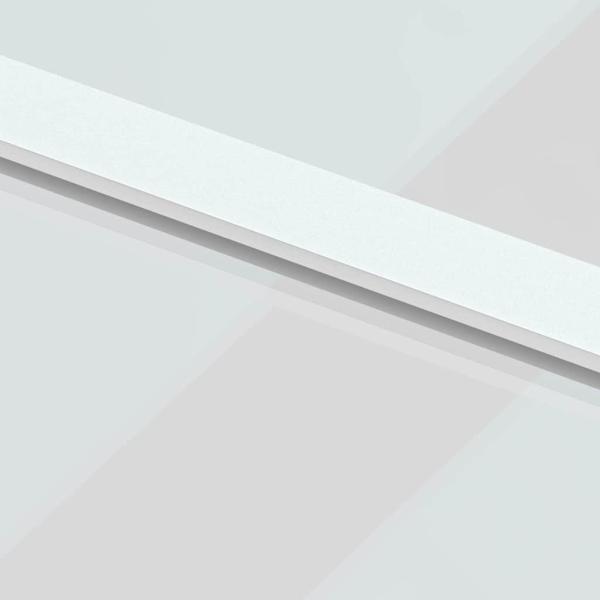 Schiebetür Weiß 76x205 cm Hartglas und Aluminium