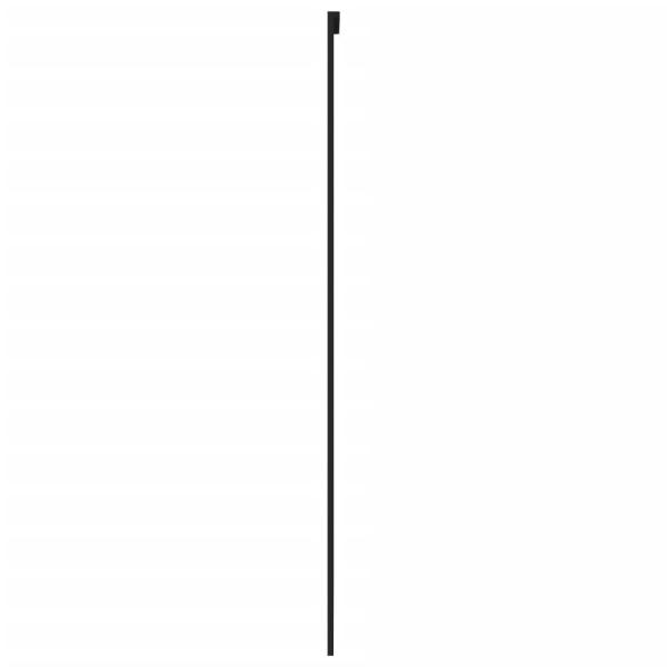 Schiebetür Schwarz 90x205 cm Hartglas und Aluminium