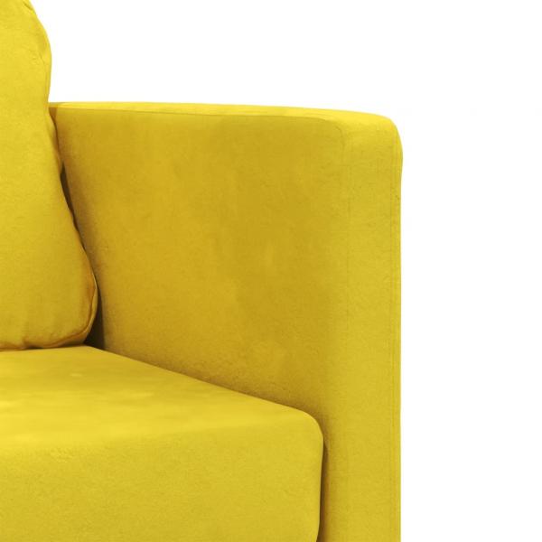 Bodensofa mit Schlaffunktion Dunkelgelb 122x204x55 cm Samt