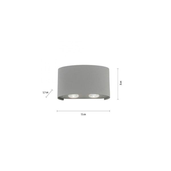 Paul Neuhaus LED Wandlampe 4 flammig anthrazit farbig Außenlampe Innenlampe dekorativ, Anthrazit (9487-13)