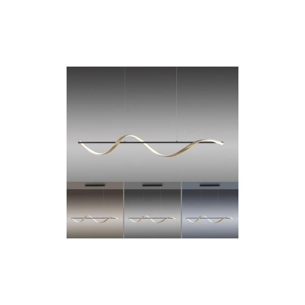 Paul Neuhaus Q-SWING LED Pendelleuchte, Smart Home, messing, anthrazit (2385-13)