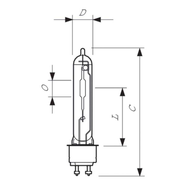 Philips MASTERCPO-TW 90W/728 Halogenmetalldampflampe, 90W, 2800K, PGZ12 (21121715)