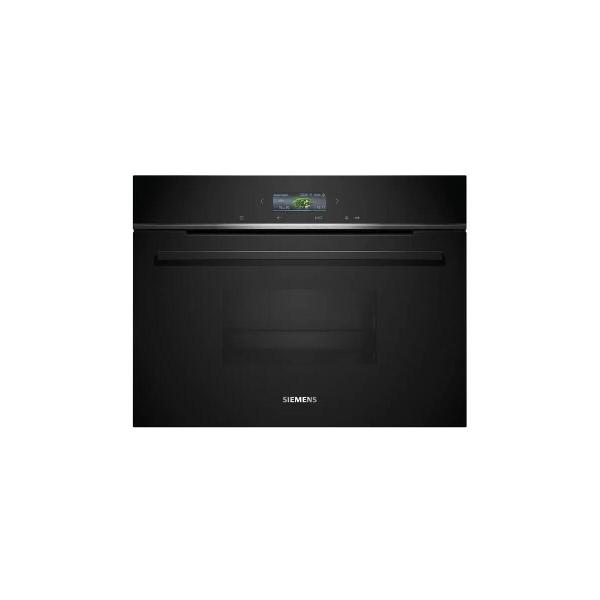 ARDEBO.de Siemens CD714GXB1 iQ700 Einbau-Kompaktdampfgarer, 59,4 cm breit, 38 L, Wassertank, TFT Touchdisplay, Home Connect, schwarz