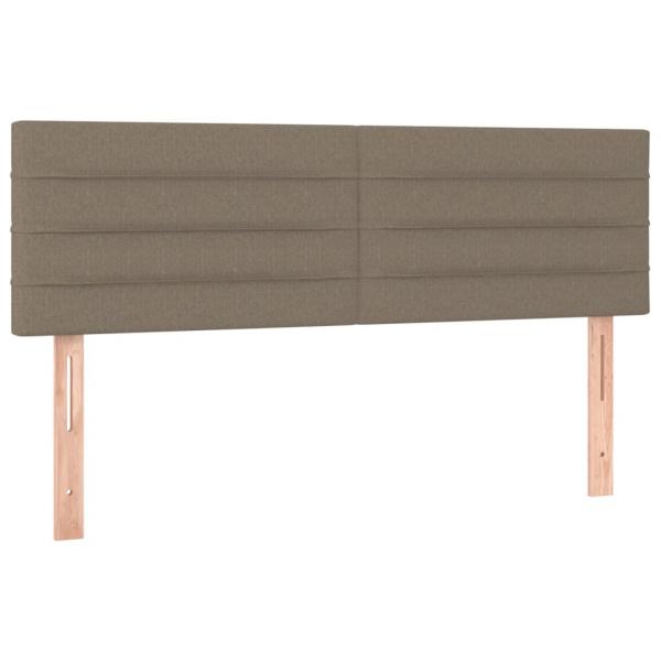 Boxspringbett mit Matratze Taupe 140x200 cm Stoff